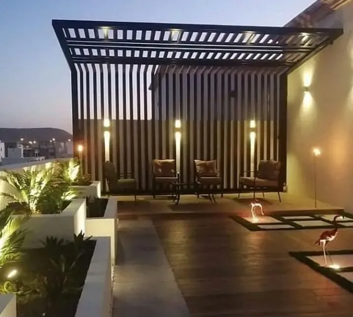 اجمل برجولات وتنسيق حدائق في شمال بريده