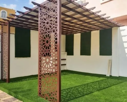 اجمل تركيب برجولات حدائق في شمال بريدة 